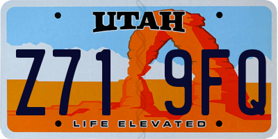 UT license plate Z719FQ