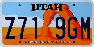 UT license plate Z719GM