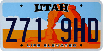 UT license plate Z719HD