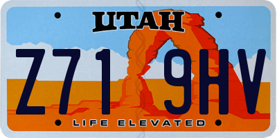 UT license plate Z719HV