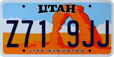 UT license plate Z719JJ