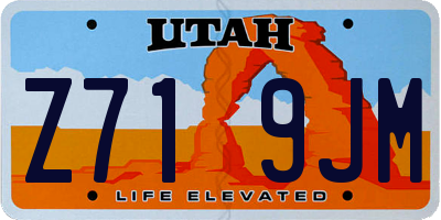UT license plate Z719JM