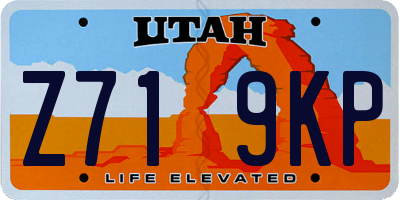 UT license plate Z719KP