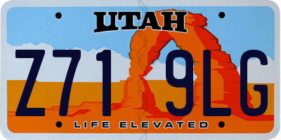 UT license plate Z719LG