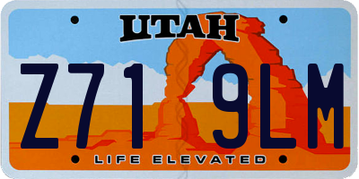 UT license plate Z719LM