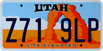 UT license plate Z719LP