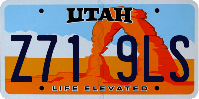 UT license plate Z719LS