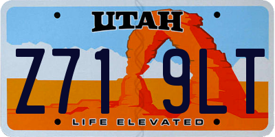 UT license plate Z719LT