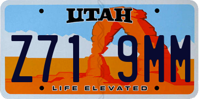 UT license plate Z719MM