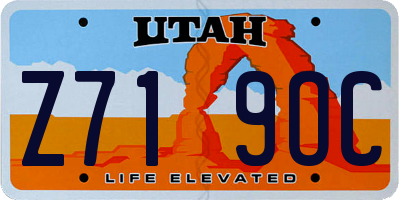 UT license plate Z719OC
