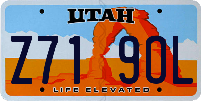 UT license plate Z719OL