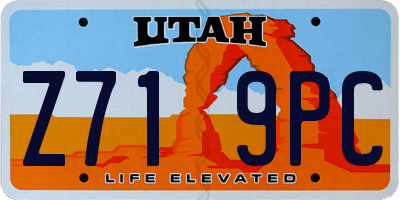 UT license plate Z719PC