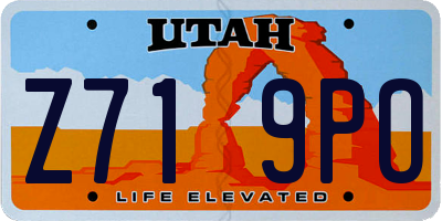 UT license plate Z719PO