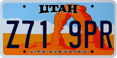 UT license plate Z719PR