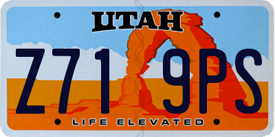 UT license plate Z719PS
