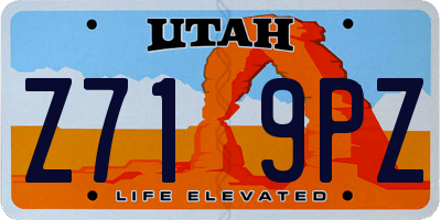 UT license plate Z719PZ