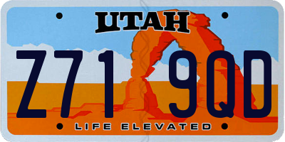 UT license plate Z719QD