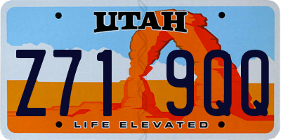 UT license plate Z719QQ
