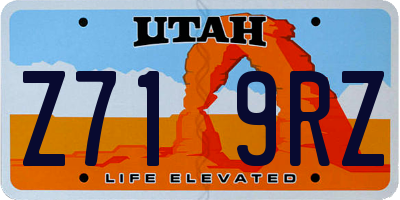 UT license plate Z719RZ