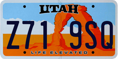 UT license plate Z719SQ