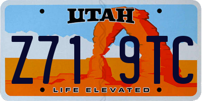 UT license plate Z719TC