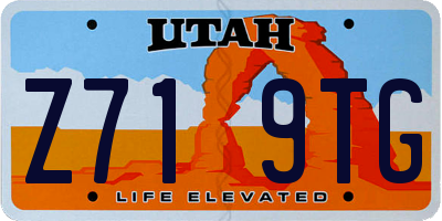 UT license plate Z719TG