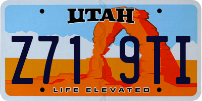 UT license plate Z719TI