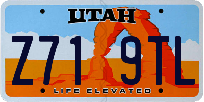 UT license plate Z719TL