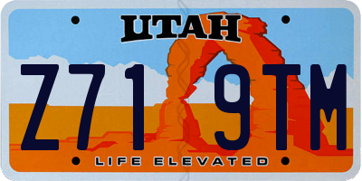 UT license plate Z719TM
