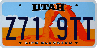 UT license plate Z719TT