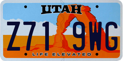 UT license plate Z719WG