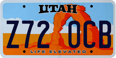UT license plate Z720CB