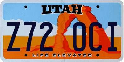 UT license plate Z720CI