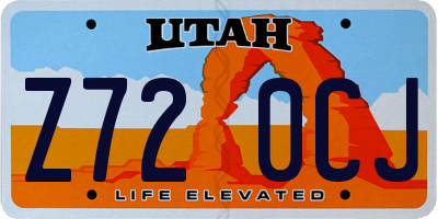 UT license plate Z720CJ