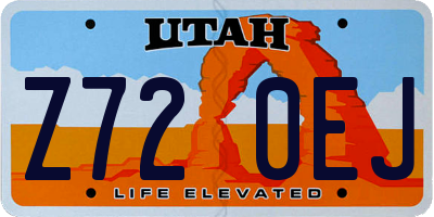 UT license plate Z720EJ