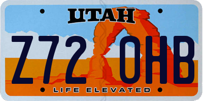 UT license plate Z720HB