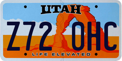 UT license plate Z720HC