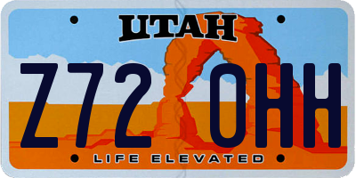 UT license plate Z720HH