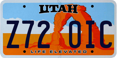 UT license plate Z720IC