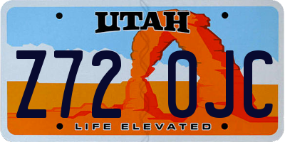 UT license plate Z720JC