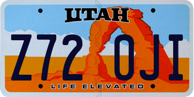 UT license plate Z720JI