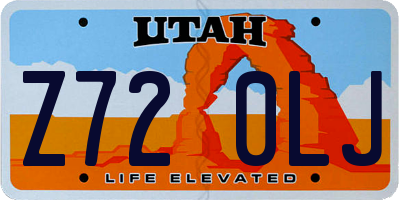 UT license plate Z720LJ