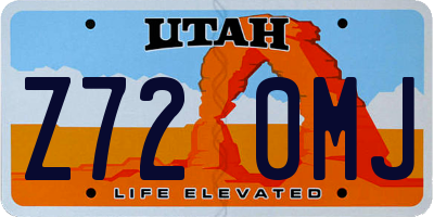 UT license plate Z720MJ