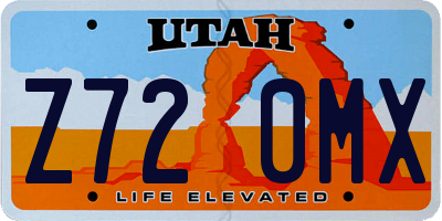 UT license plate Z720MX