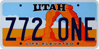 UT license plate Z720NE