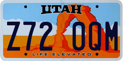 UT license plate Z720QM
