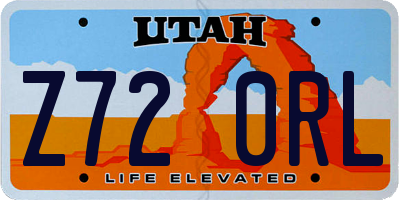 UT license plate Z720RL