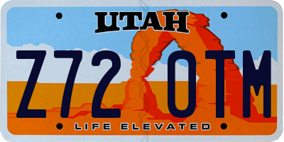 UT license plate Z720TM