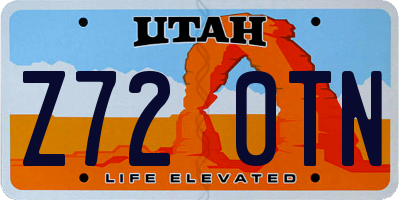 UT license plate Z720TN