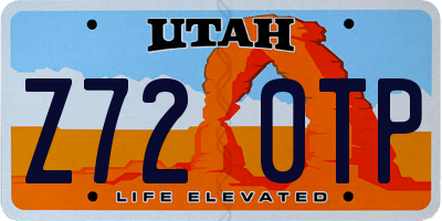 UT license plate Z720TP